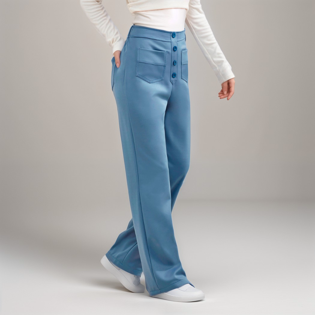 Elastische Hose mit hoher Taille