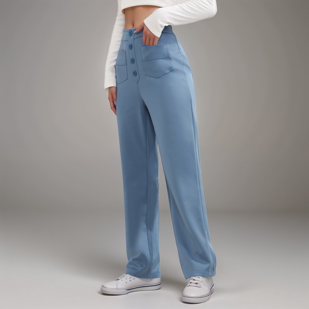 Elastische Hose mit hoher Taille