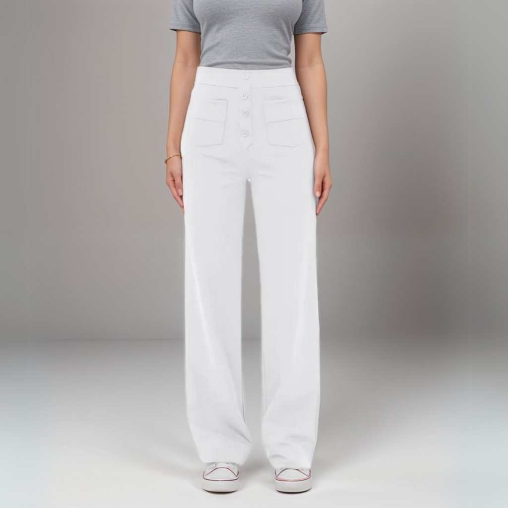 Elastische Hose mit hoher Taille