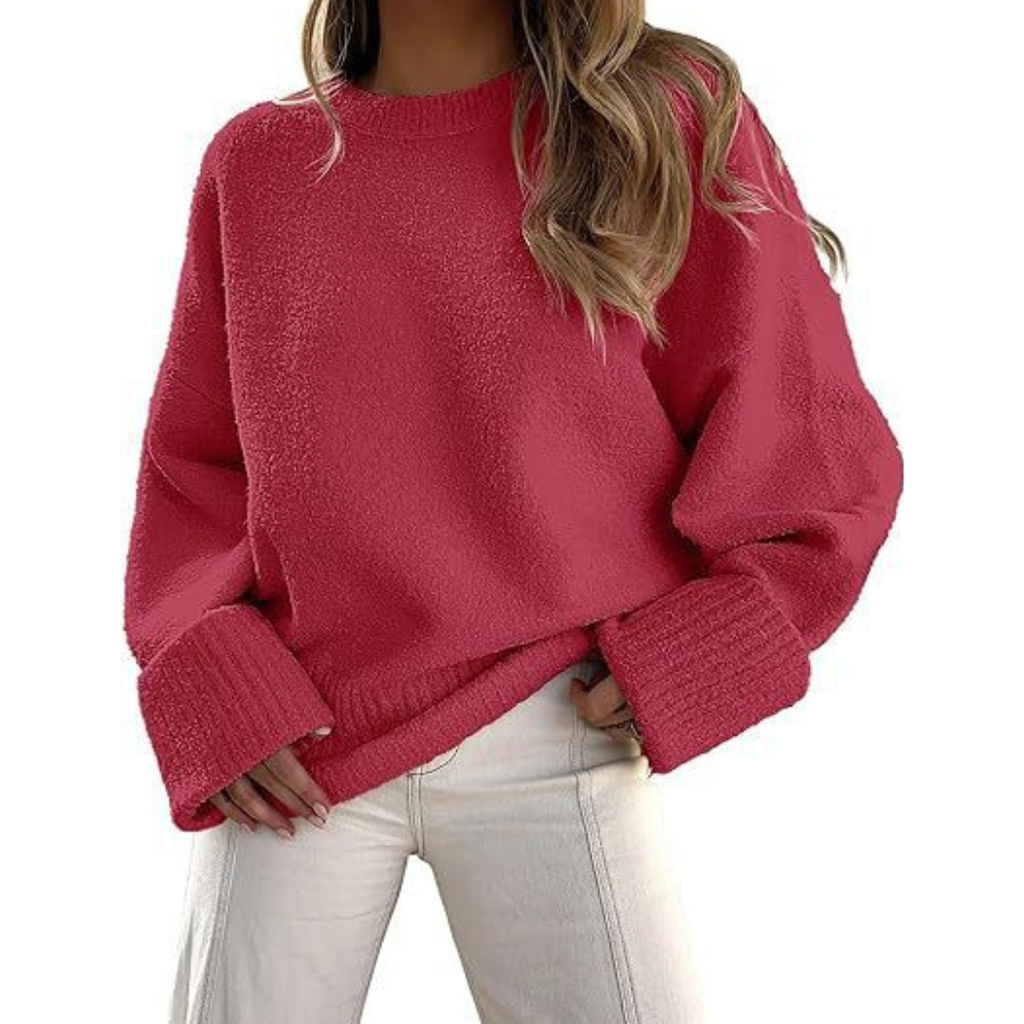 Gemützlicher Oversize-Flausch-Strickpullover - wolkenweicher Komfort, lockere Passform