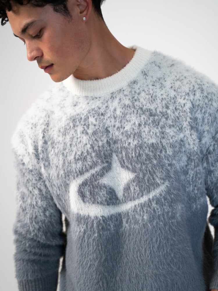 Kuscheliger, flauschiger Mohair-Pullover