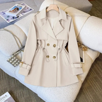 Seraphina | Trenchcoat mit elegantem Detaildesign und herbstlicher Silhouette