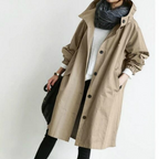 Madeline | Eleganter Trenchcoat mit Kapuze für zeitlosen Alltagsstil