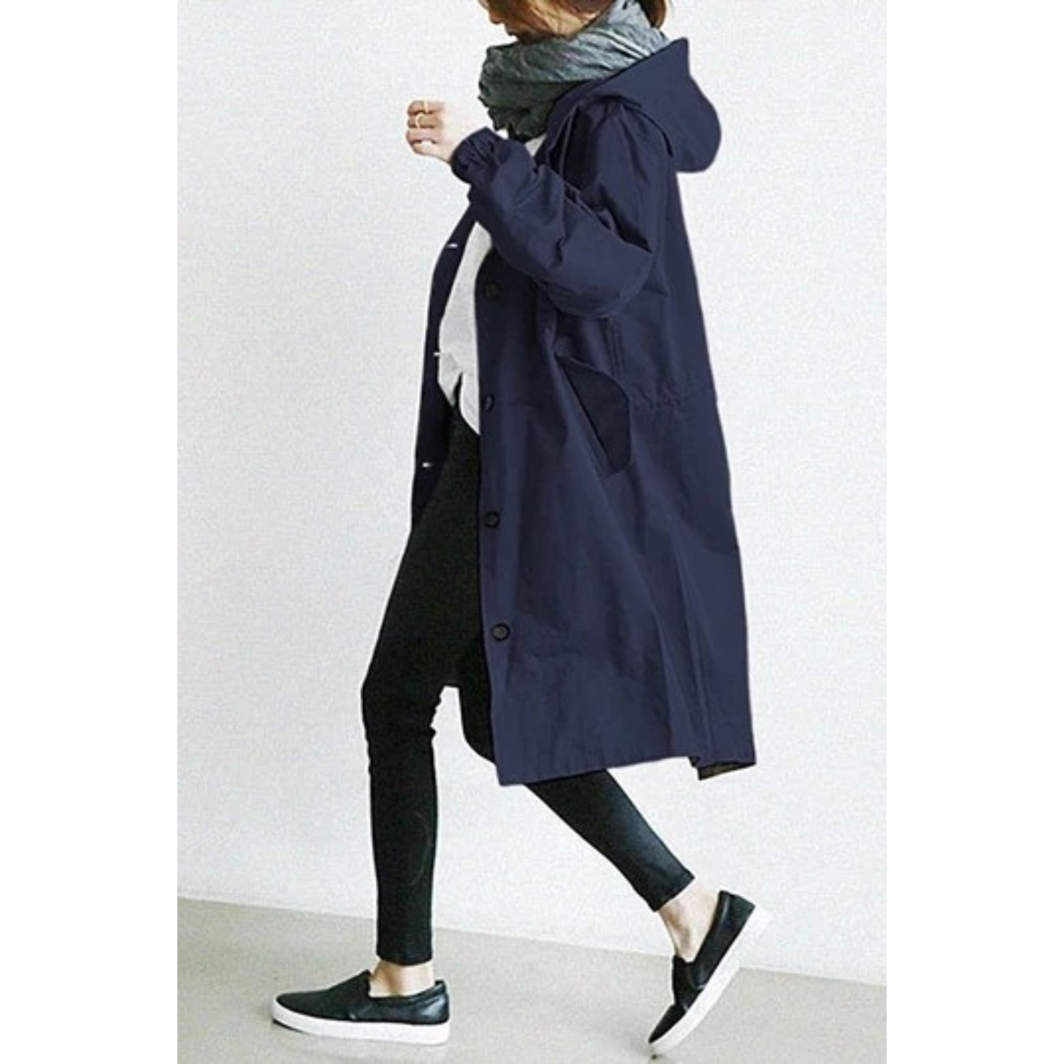 Madeline | Eleganter Trenchcoat mit Kapuze für zeitlosen Alltagsstil