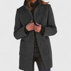 Avery | Women's Wool Coat - Button-Front Warmth