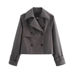 Isabelle | Eleganter kurzer zweireihiger Trenchcoat