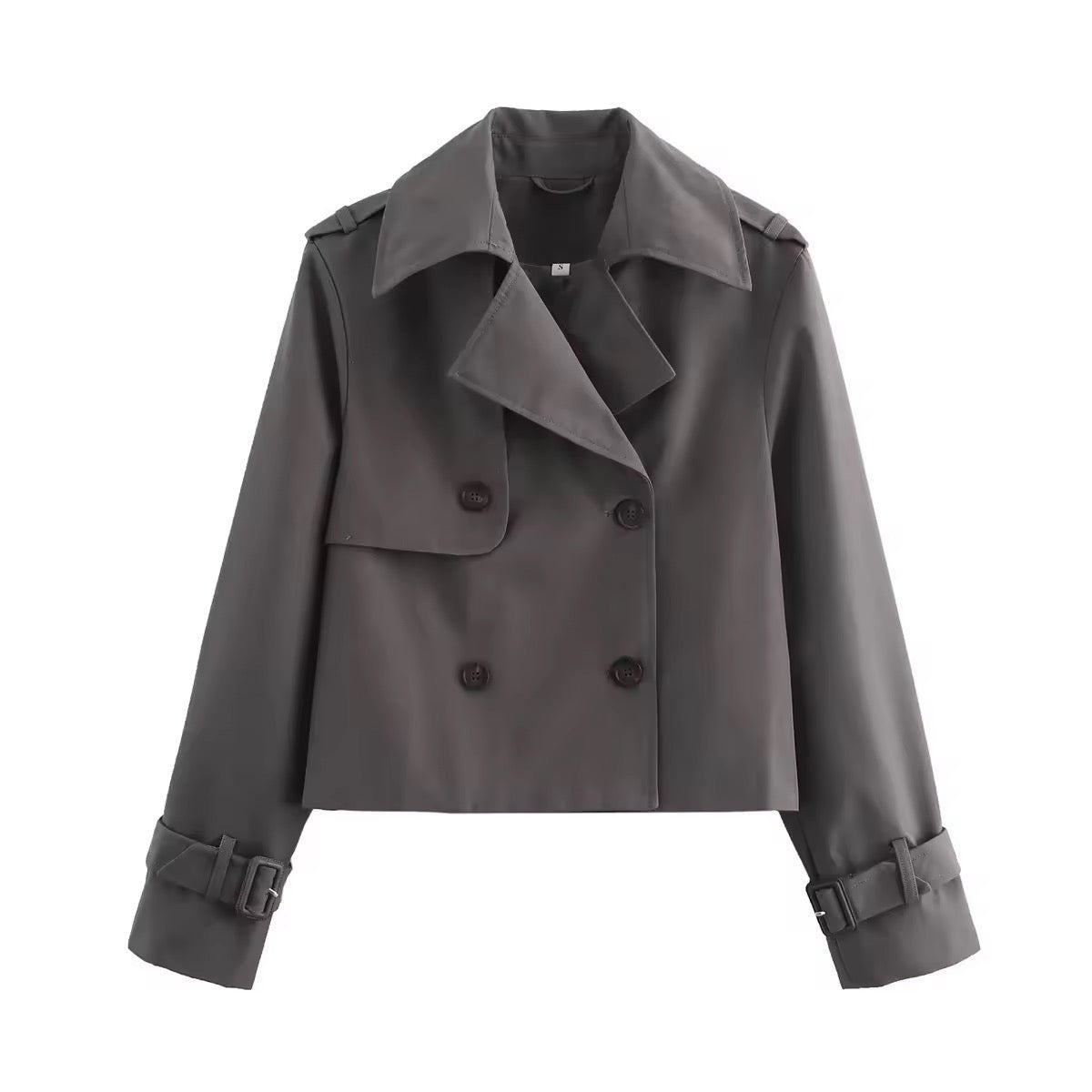 Isabelle | Eleganter kurzer zweireihiger Trenchcoat