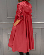 Victoria | Eleganter Statement-Trenchcoat mit Plissees