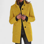 Avery | Women's Wool Coat - Button-Front Warmth