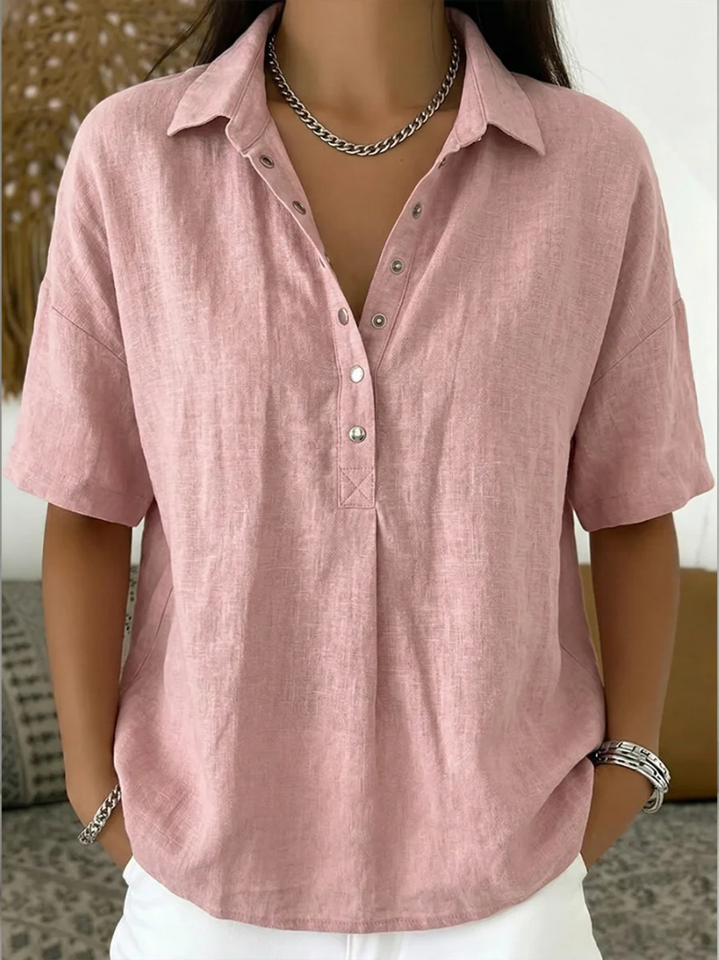 Petra | Bluse mit Kragen und Knopfdetails