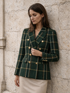 Karierter Tweed Blazer