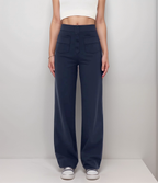 Elastische Hose mit hoher Taille