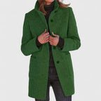 Avery | Women's Wool Coat - Button-Front Warmth