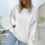 Kuschelig Ultraweicher Langarm-Pullover mit Rundhalsausschnitt Damen