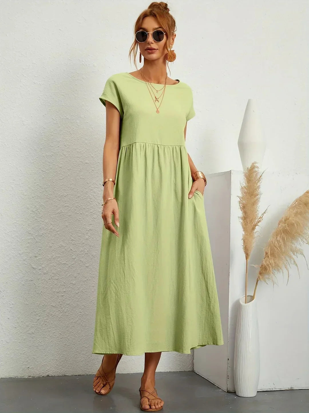 Gabrielle™ — Fließendes Midikleid – zeitlose Eleganz