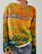 Eleganter Damen-Pullover mit liebevoller Blumenbestick