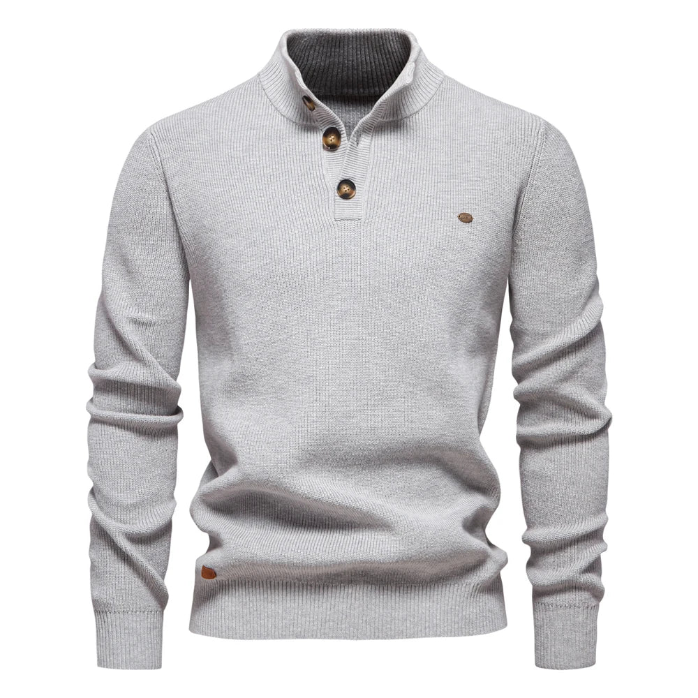 Konrad | Stilvolles Herrenpullover mit Knopfdesign