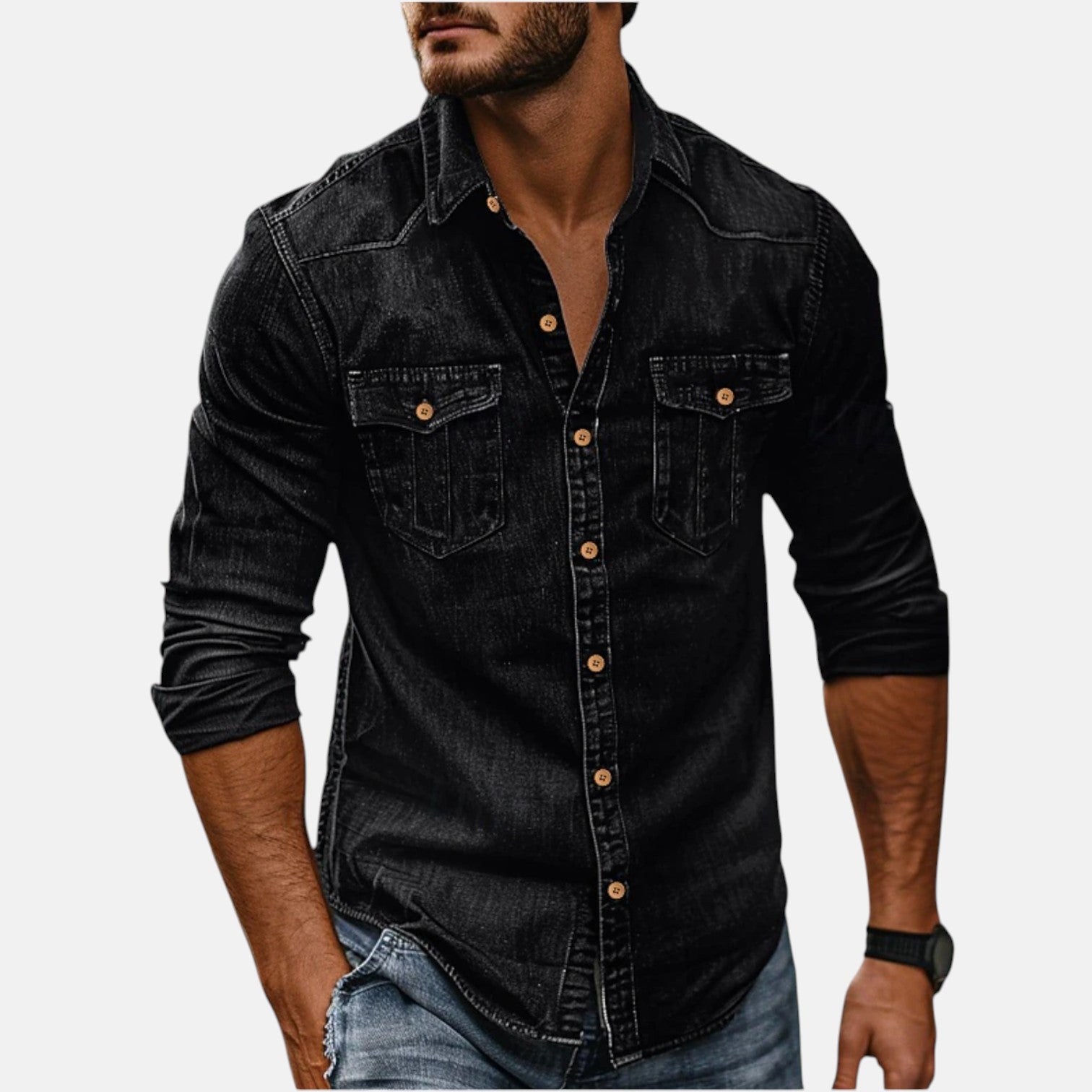 Vielseitiges und Trendiges Herren-Denimhemd