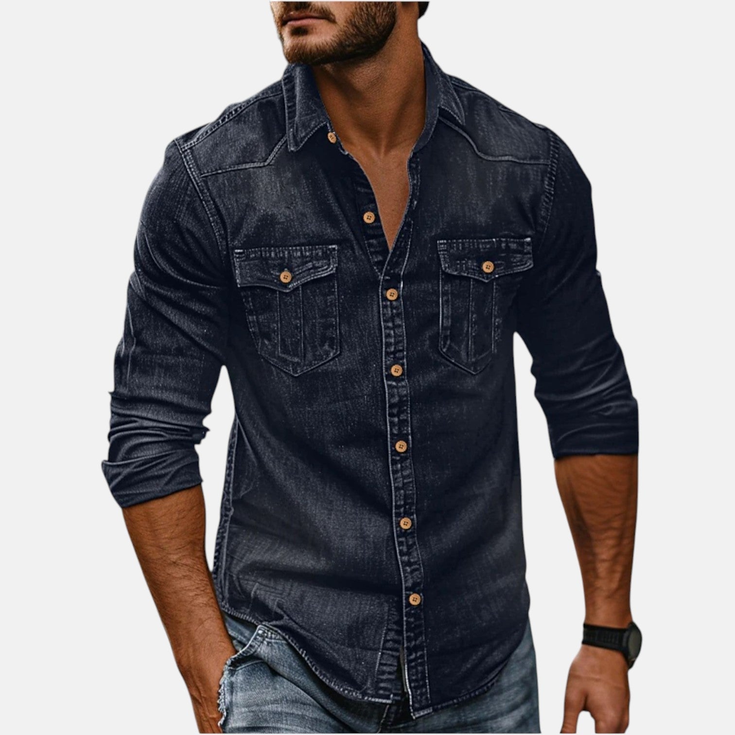 Vielseitiges und Trendiges Herren-Denimhemd