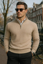 Windsor Herrenpullover mit Halbzipper