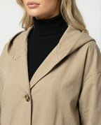 Ines | Klassischer langer wasserdichter Trenchcoat