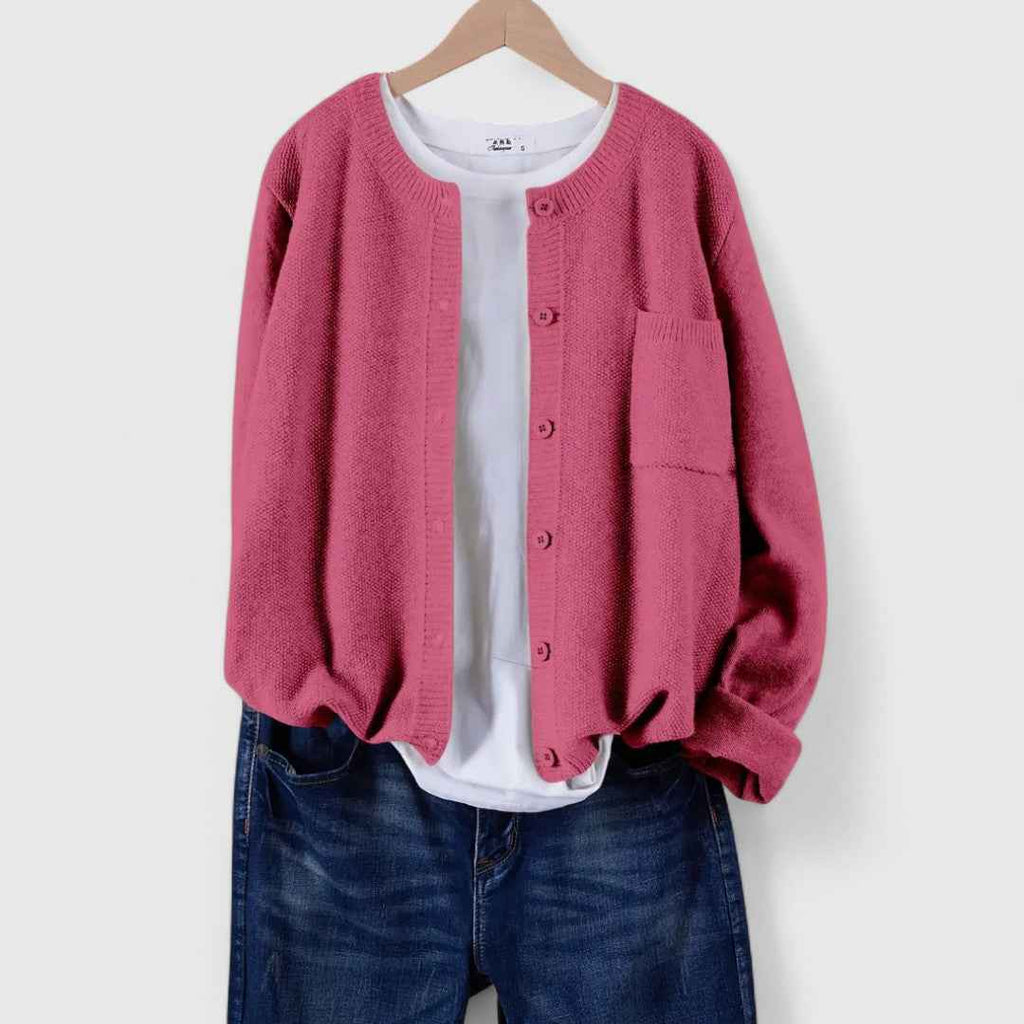 Eleganter lässiger Cardigan mit Knöpfen Damen