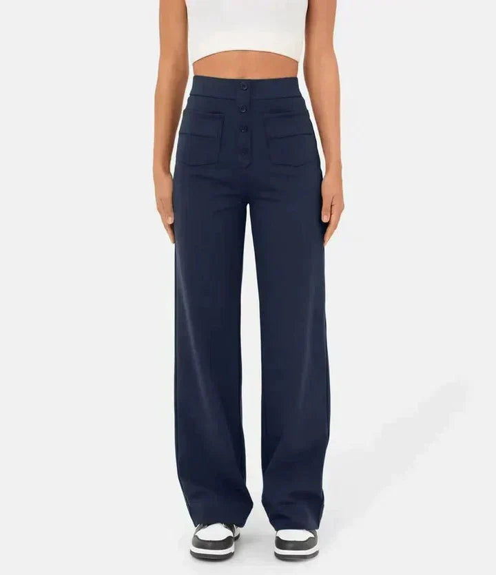 Elastische Hose mit hoher Taille