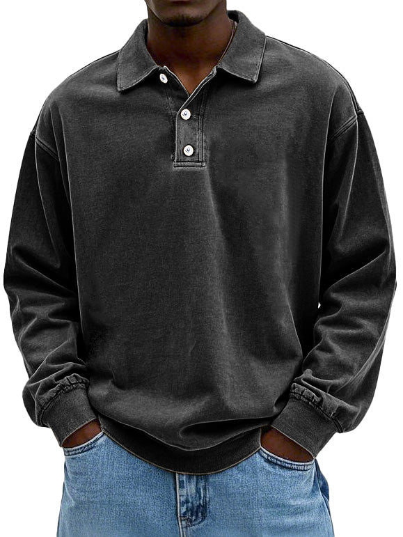 Lässiges langärmeliges Herren-Polo