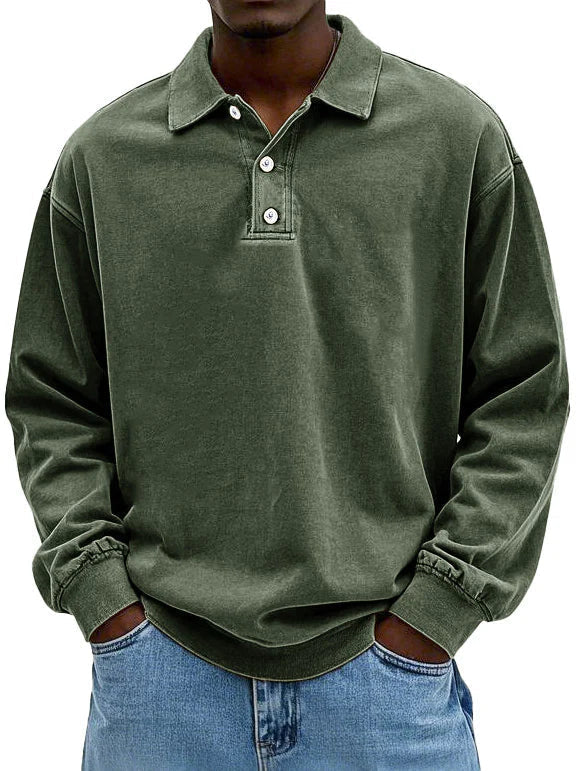 Lässiges langärmeliges Herren-Polo